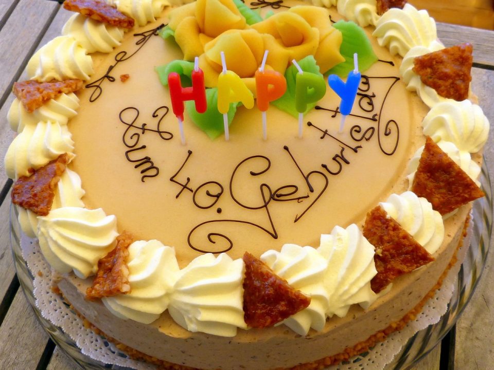 Geburtstagstorte zum 40. Geburtstag